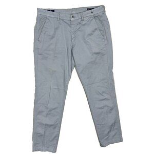 Mason's of Italy Stretch Cotton Chino Pants Blue Torino Jersey 36x30